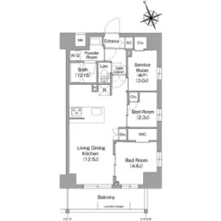 東京都江戸川区東葛西6【マンション】の間取り