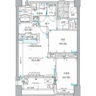 D’クラディア駅西本町【6階】の間取り