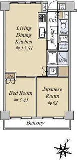 グリーンコーポ保土ヶ谷【4階】の間取り