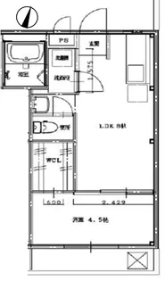 ビタミンテラス上筒井【3階】の間取り
