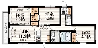 東京都三鷹市牟礼7【マンション】の間取り