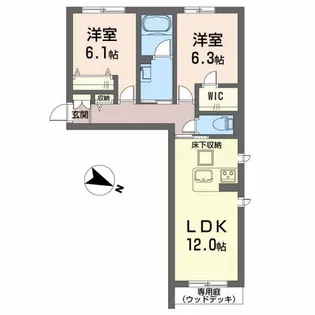 ボヌール メゾン【2階】の間取り