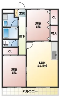 メゾン西山【1階】の間取り