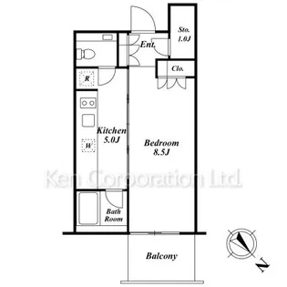 THE ROPPONGI TOKYO SUPERIOR RESIDE【6階】の間取り
