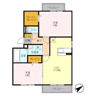 エスペランサ昭和【2階】の間取り