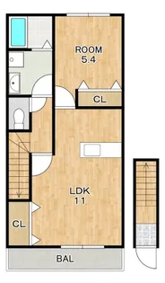 徳島県阿南市羽ノ浦町中庄那東原【アパート】の間取り