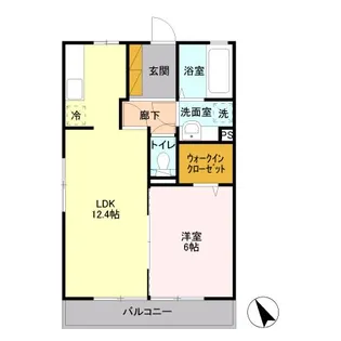 シャ・ペルサン C【2階】の間取り