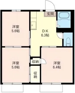 ウッディタウンA【2階】の間取り