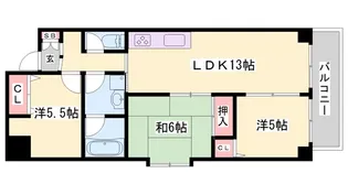 ブルーエス【8階】の間取り