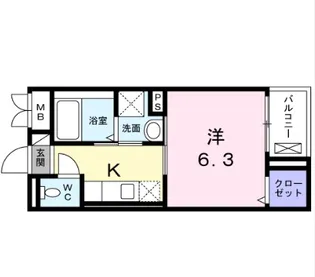 フェリスティ竹沢【2階】の間取り