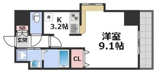 willDo松屋町【5階】の間取り