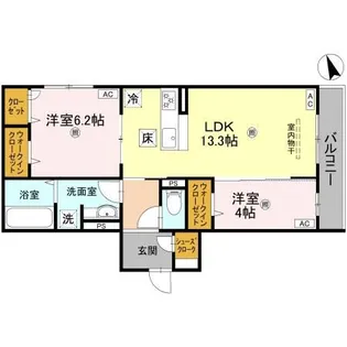 パサログランデ中百舌鳥町4丁【1階】の間取り