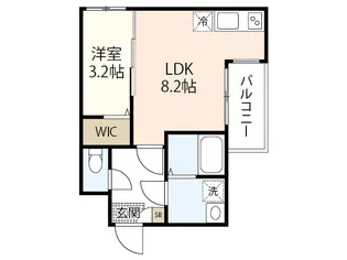 1LDKの間取り画像