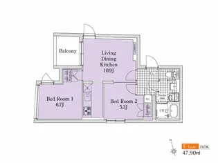 EXAM祐天寺II【3階】の間取り