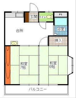 茨城県ひたちなか市大字足崎【アパート】の間取り