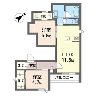 プラムメゾン【2階】の間取り