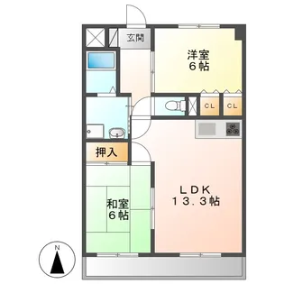 セシール【3階】の間取り