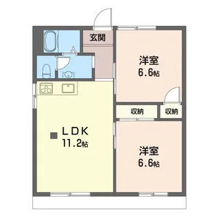 コーポリバティー II【1階】の間取り