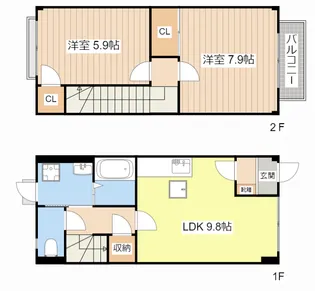 滋賀県栗東市林【一戸建】の間取り