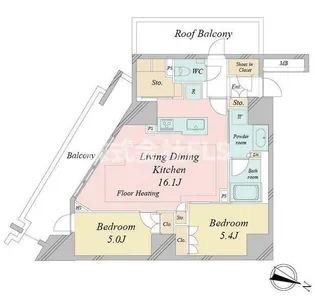 東京都新宿区西早稲田2【マンション】の間取り