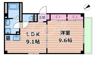 京橋オリエンタルキューブ【3階】の間取り