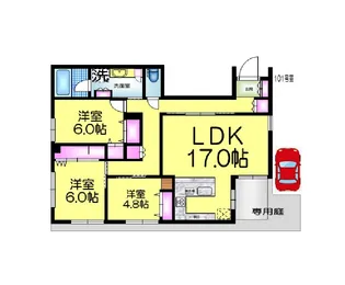 メゾン前貝塚【1階】の間取り