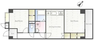 ルミエール中野【1階】の間取り