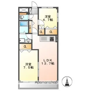 ウィンディヒルズ【1階】の間取り