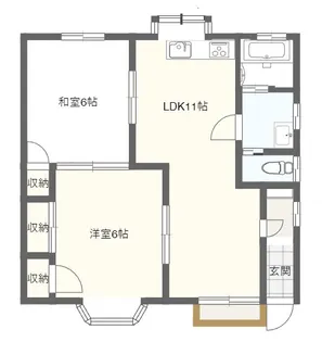 ヴィラ・ランコントレ F棟【1階】の間取り