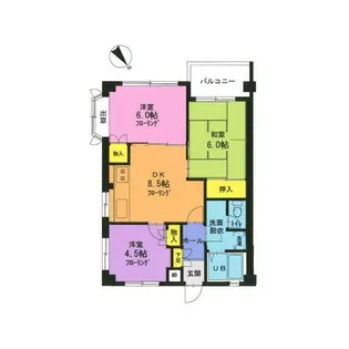 グランメール雪谷【3階】の間取り