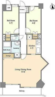 クレール矢沢【6階】の間取り