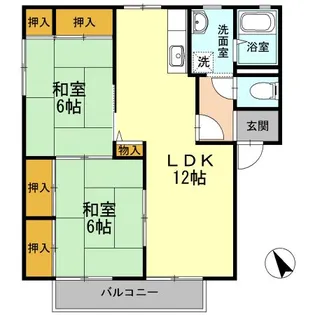 ディアス池田 A棟【2階】の間取り
