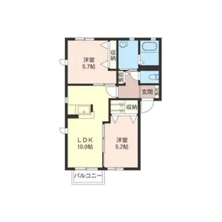 クレシェンテA【2階】の間取り