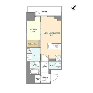 神奈川県横浜市中区弥生町3【マンション】の間取り