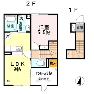 アップヒルズ【2階】の間取り