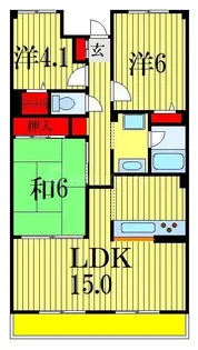 アーティザン西船橋【6階】の間取り