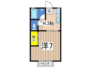 ユ-スハイツS【2階】の間取り