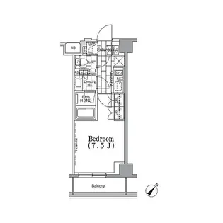 ONE ROOF FLAT TSUKISHIMA【6階】の間取り