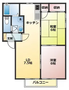 パークサイドワン【1階】の間取り