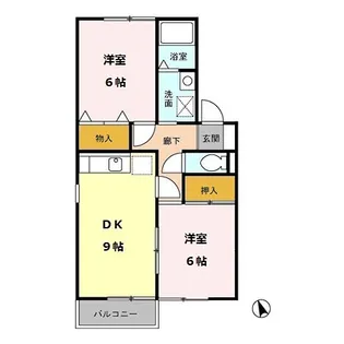 東京都八王子市川口町【アパート】の間取り