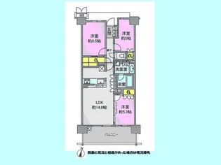 シャリエ朝霞【4階】の間取り