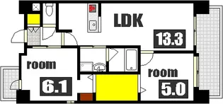 WESTIN KOGOKITA【4階】の間取り