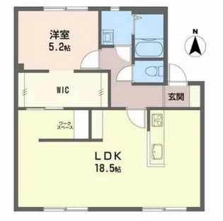 パークハイムトマリC【1階】の間取り