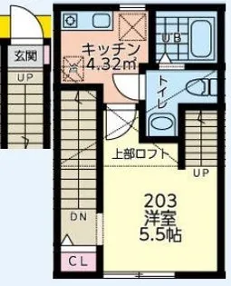 エルフォルク淵野辺【2階】の間取り