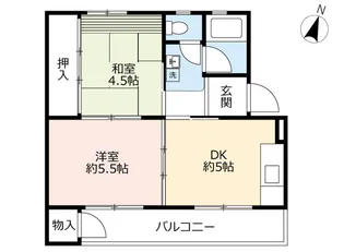UR江南【5階】の間取り