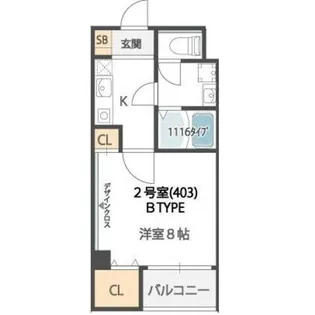 クィーンライフ東今里【7階】の間取り