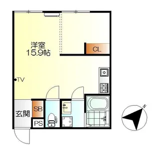 M・テラス広白石【1階】の間取り