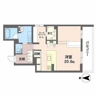 アウスレーゼ御所【3階】の間取り