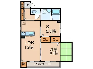 アルテミス シャーメゾン【1階】の間取り