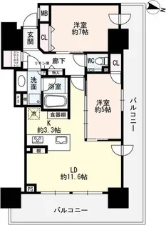 ザ・タワーズフロンティア札幌【16階】の間取り